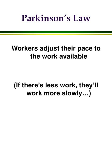 parkinson's law ppt
